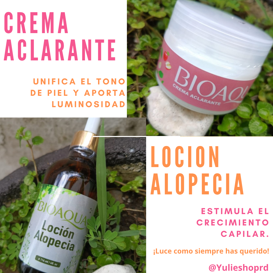 COMBO CREMA ACLARANTE+LOCION ALOPECIA BIOAQUA
