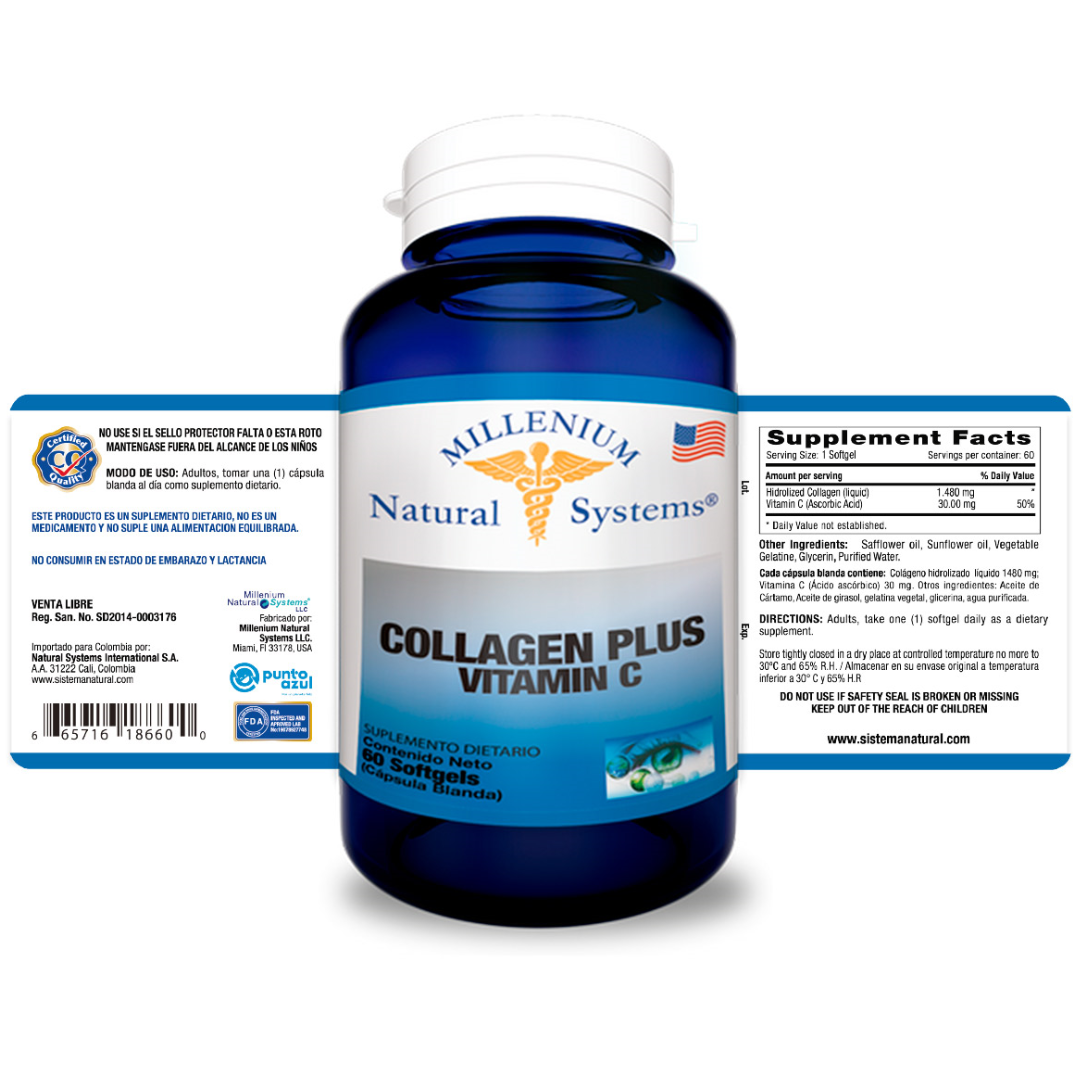 COLAGENO + VITAMINA C EN CAPSULA LIQUIDA