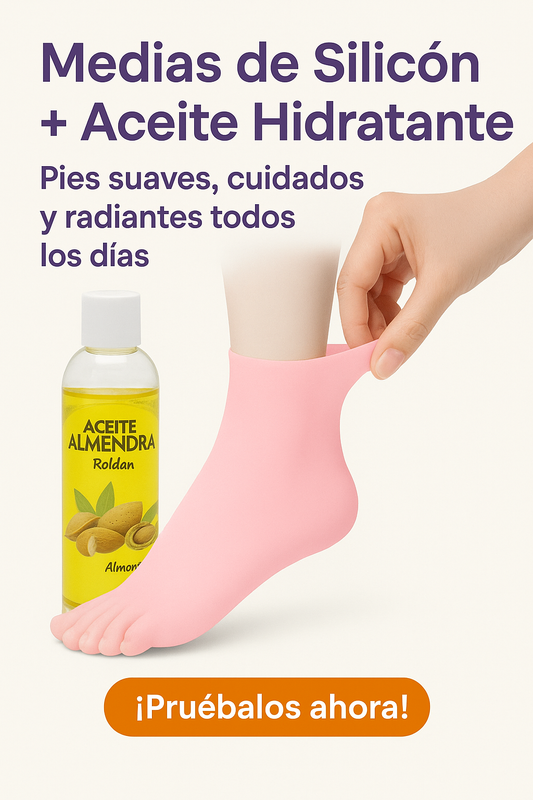 Medias de Silicón + Aceite Hidratante