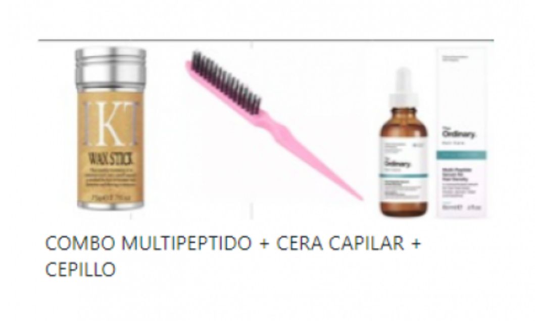 COMBO MULTIPEPTIDO + CERA CAPILAR + CEPILLO